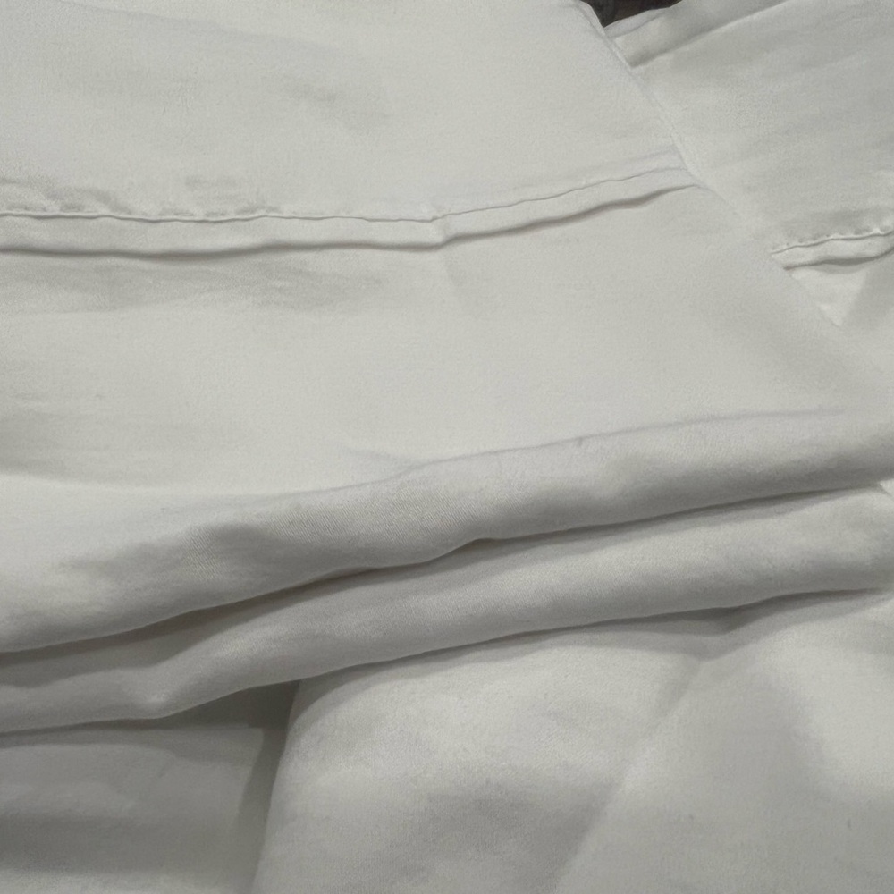 67% cotton, 33% polyester, 60 x 80 +15”  white, made in India